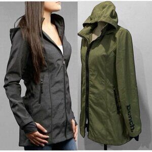 Bench Green Softshell Hooded Long Coat Size large